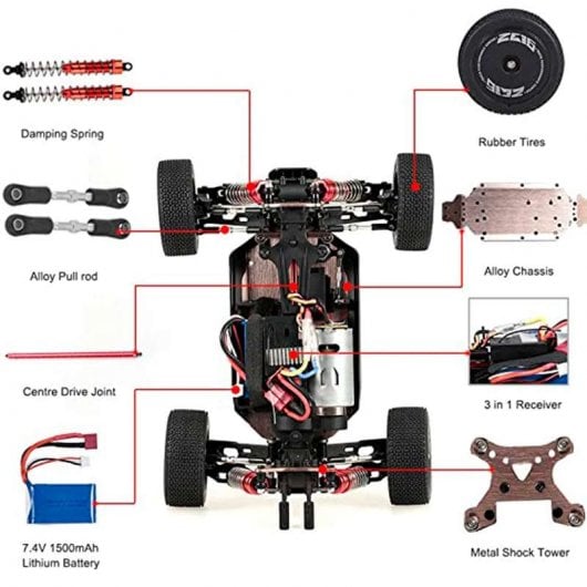 WLtoys Coche Eléctrico RC Buggy 4WD Verde/Azul