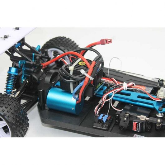 HSP XSTR Pro Coche Eléctrico Buggy 1/10 4WD 2726KV Azul/Amarillo/Plata