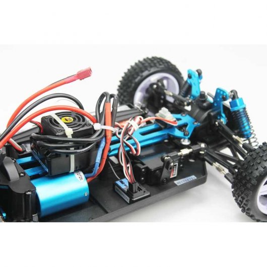HSP XSTR Pro Coche Eléctrico Buggy 1/10 4WD 2726KV Azul/Amarillo/Plata