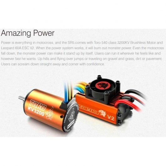 SKYRC Moto Eléctrica RC SR5 3200KV Rojo/Azul