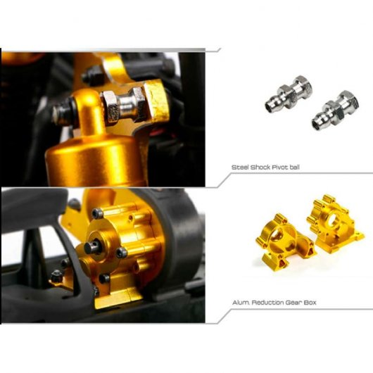 Team Magic E6 III BES Coche Eléctrico Monster Truck 4x4 1/8 2200KV Rojo