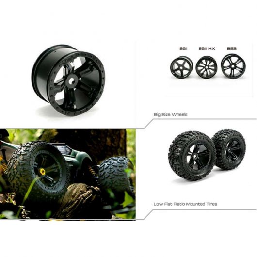 Team Magic E6 III BES Coche Eléctrico Monster Truck 4x4 1/8 2200KV Rojo