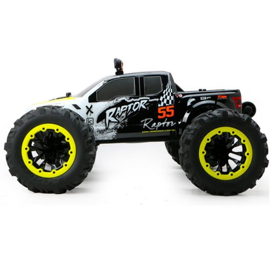 Team Magic E6 Raptor Coche Eléctrico Súper Monster Truck 1/8 2250KV Blanco/Amarillo