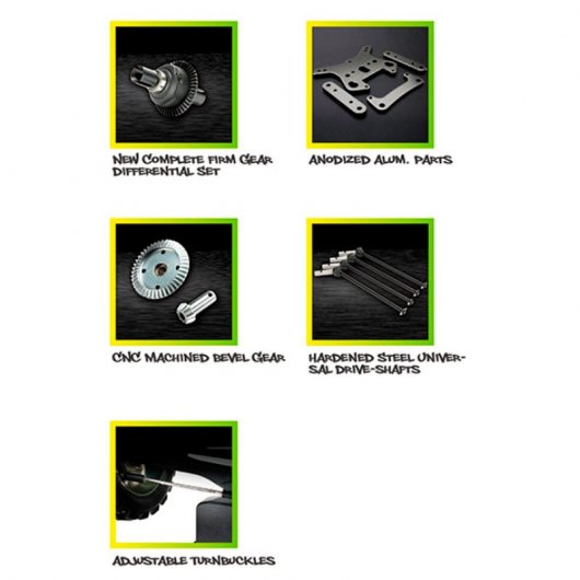 Team Magic E6 Raptor Coche Eléctrico Súper Monster Truck 1/8 2250KV Blanco/Amarillo