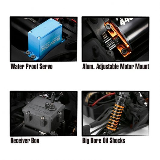 Team Magic E5 Coche Eléctrico Monster Truck 4400KV Negro