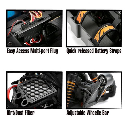 Team Magic E5 Coche Eléctrico Monster Truck 4400KV Negro