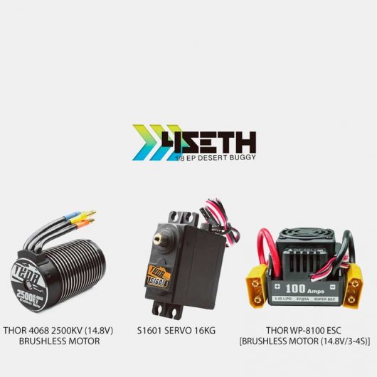 Team Magic 4Seth Coche Eléctrico 1/8 Desert Buggy 2500KV Amarillo