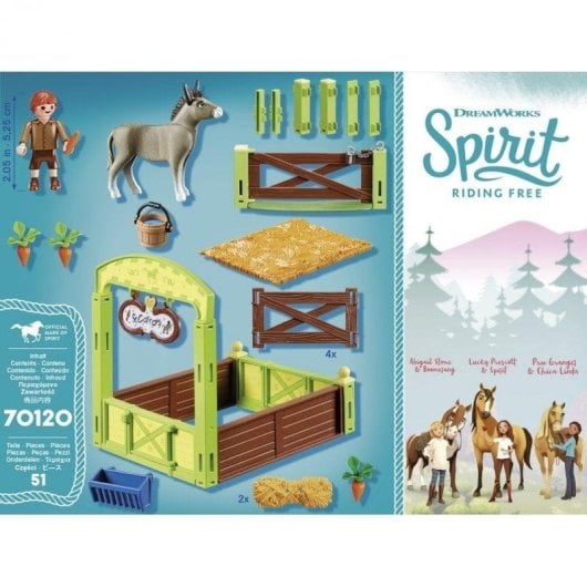 Playmobil Spirit Establo de Trasqui y Señor Zanahoria