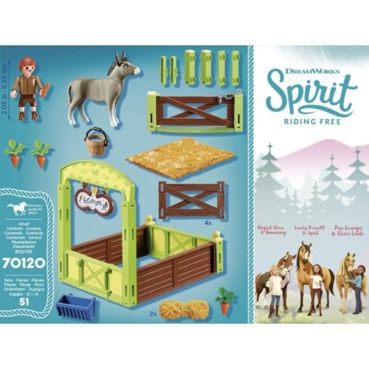 Playmobil Spirit Establo de Trasqui y Señor Zanahoria
