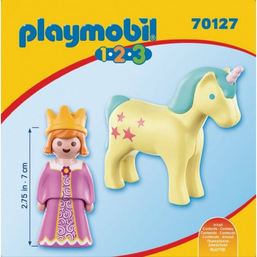 Playmobil 1, 2, 3 Princesa con Unicornio
