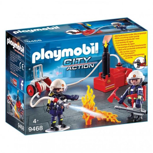 Playmobil City Action Bomberos con Bomba de Agua