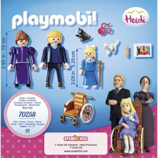 Playmobil Heidi Clara, Père et Mlle Rottenmeier 70258 19 pièces