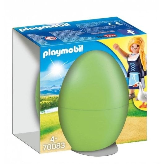Playmobil Eggs 70083 Huevo de Páscoa Doncella com Gansos 13 peças