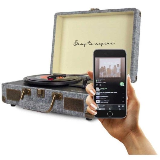 Platenspeler Prixton VC400 6W Bluetooth USB Riemaandrijving Vinyl Digitalisator