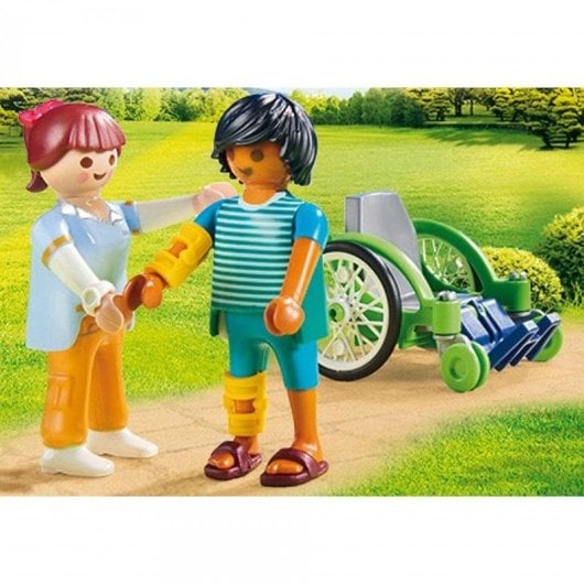 Playmobil City Life 70193 Paciente na Cadeira de Rodas 20 peças