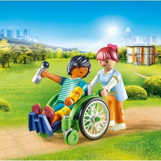 Playmobil City Life 70193 Paciente na Cadeira de Rodas 20 peças