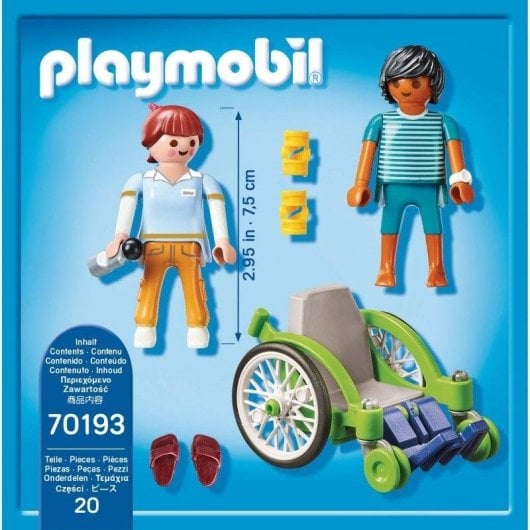 Playmobil City Life 70193 Paciente na Cadeira de Rodas 20 peças