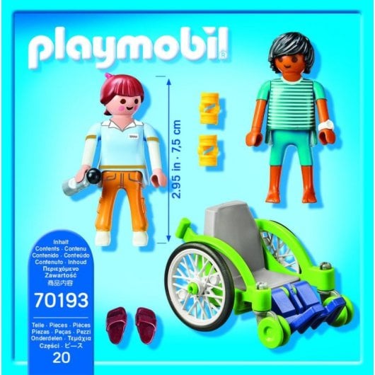 Playmobil City Life 70193 Paciente na Cadeira de Rodas 20 peças