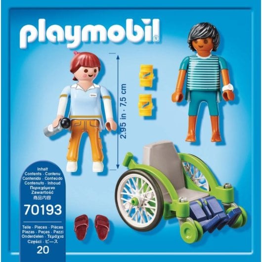 Playmobil City Life 70193 Paciente na Cadeira de Rodas 20 peças