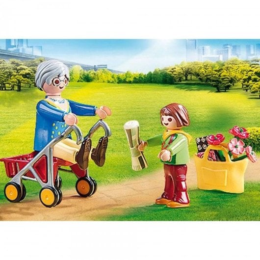 Playmobil City Life 70194 Abuela avec Fille 20 pièces