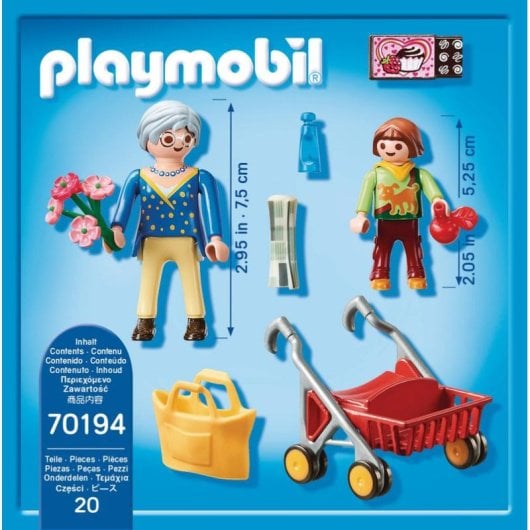 Playmobil City Life 70194 Abuela avec Fille 20 pièces