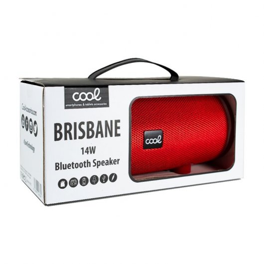 Cool Brisbane Altavoz Bluetooth 14W Rojo