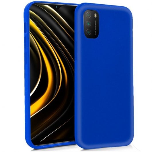 Coque en silicone bleu cool pour Xiaomi Pocophone M3 / Redmi 9T