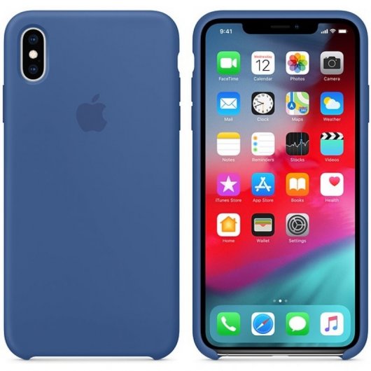 Apple Funda de Silicona Azul Delft para iPhone XS Max