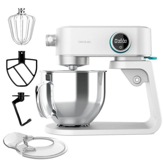 Batedeira Cecotec Twist&Fusion 4000 Luxury White 800W 5,2L 8 Velocidades LCD