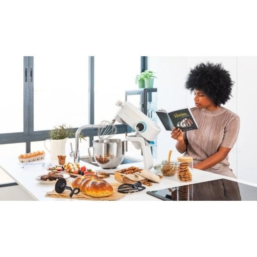 Batedeira Cecotec Twist&Fusion 4000 Luxury White 800W 5,2L 8 Velocidades LCD