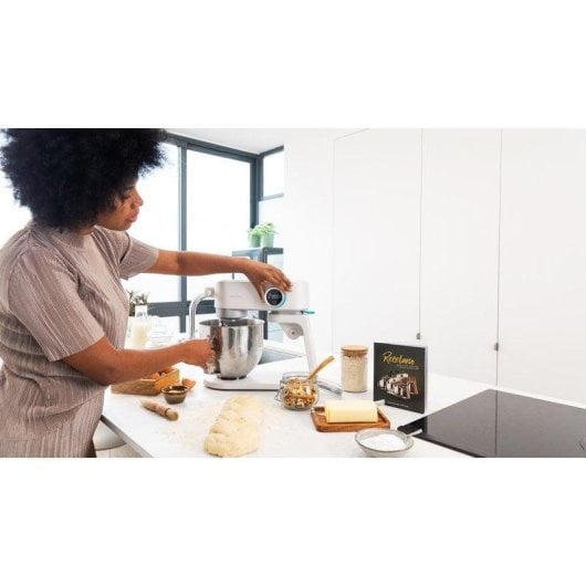 Batedeira Cecotec Twist&Fusion 4000 Luxury White 800W 5,2L 8 Velocidades LCD