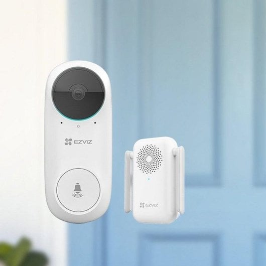 Kit de campainha EZVIZ DB2C WiFi FullHD Detecção PIR Visão Noturna