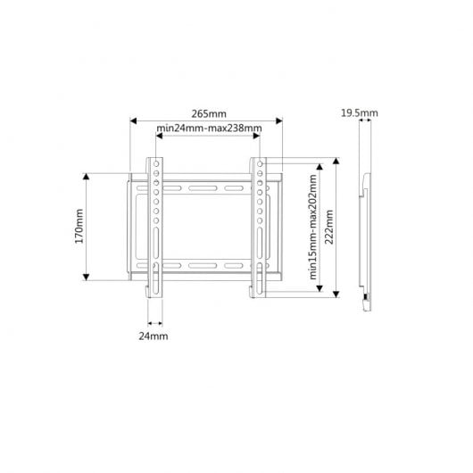 Ewent EW1501 Soporte de Pared para TV  23"/42" VESA 200x200 35Kg