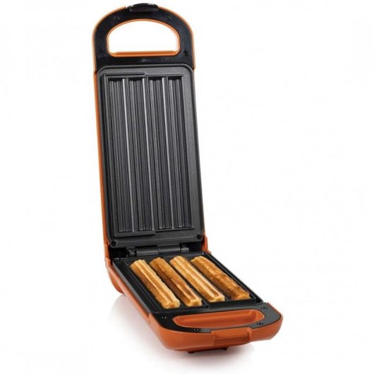 Princess 132405 4 Waffel(n) 700 W Schwarz, Orange
