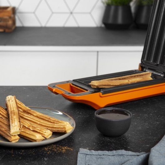 Princess 132405 4 Waffel(n) 700 W Schwarz, Orange