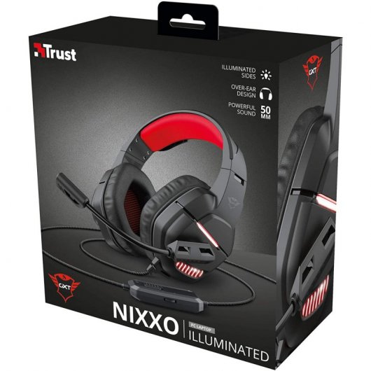 Trust GXT 488 Nixxo Auriculares Gaming LED Negros