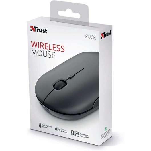 Mouse wireless Trust Puck 1600 DPI Nero