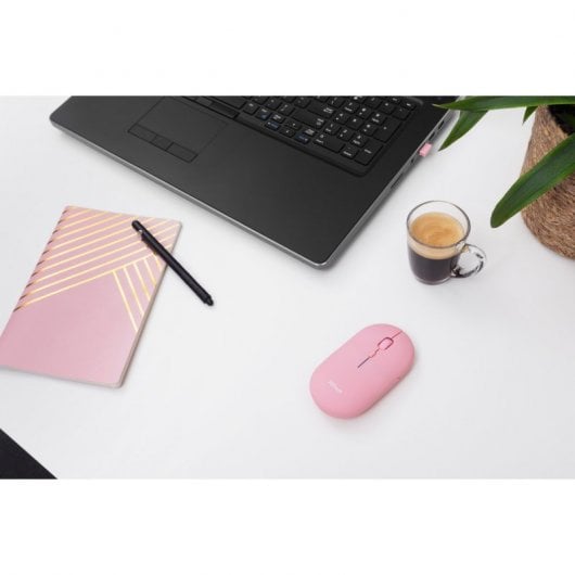 Trust Puck Ratón Inalámbrico 1600DPI Rosa