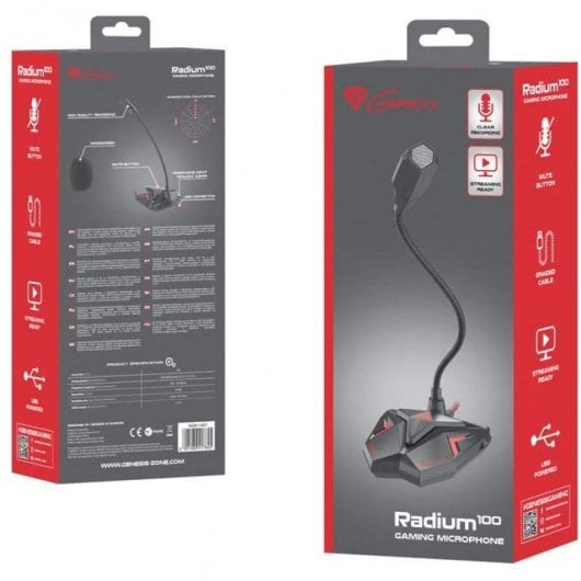 Genesis Radium 100 Micrófono Gaming USB 2.0