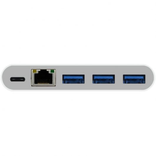 Adaptateur Macally UC3HUB3GBC USB-C 3.1 vers 3 ports USB-A + 1 port Ethernet et 1 port USB-C