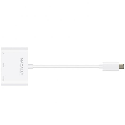 Adaptateur multiport Macally UCHDMI4K USB-C vers USB-C/HDMI 4K et USB-A