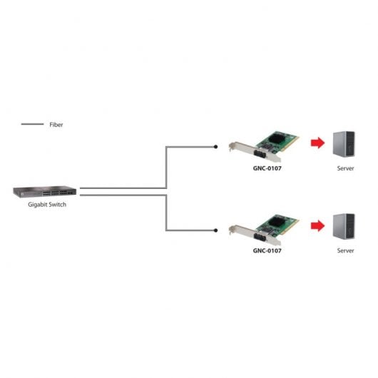 LevelOne GNC-0107 scheda di rete e adattatore Interno Fibra 2000 Mbit/s