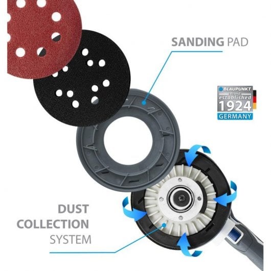 Blaupunkt OS5000 Lijadora Orbital 125mm 300W con Control de Velocidad