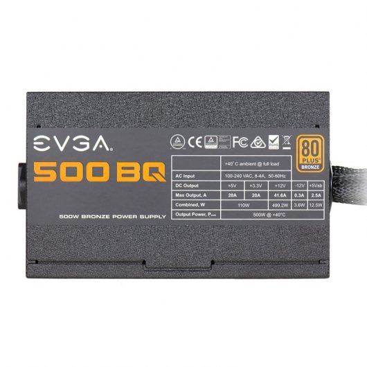 EVGA 500 BQ 500W 80 Plus Bronze Semi Modular
