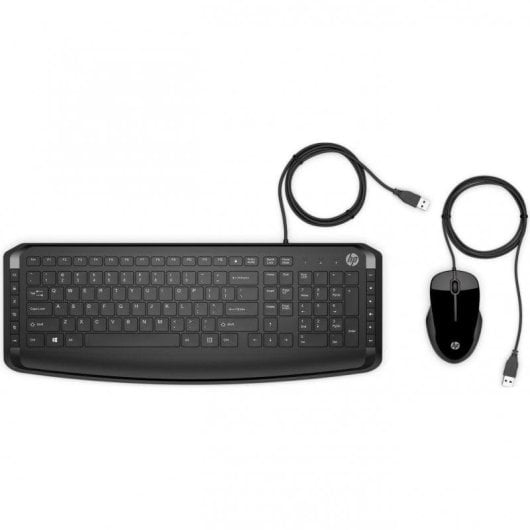 Teclado HP Pavilion 200 de membrana com rato USB, layout Espanhol, preto