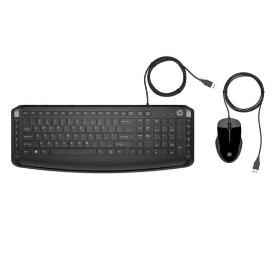 Teclado HP Pavilion 200 de membrana com rato USB, layout Espanhol, preto