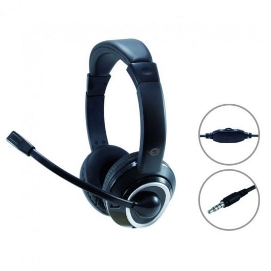 Conceptronic POLONA02B Casque avec Microphone Noir