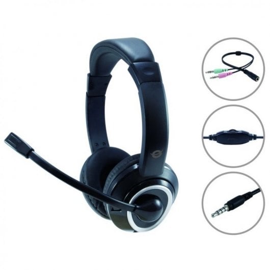 Conceptronic POLONA02BA Auriculares con Micrófono Negro