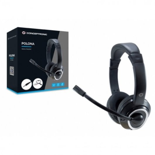 Conceptronic POLONA02BA Auriculares con Micrófono Negro