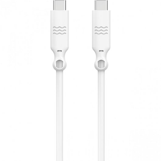 Just Green Cable Ecológico USB-C Macho/Macho 1.2m Blanco